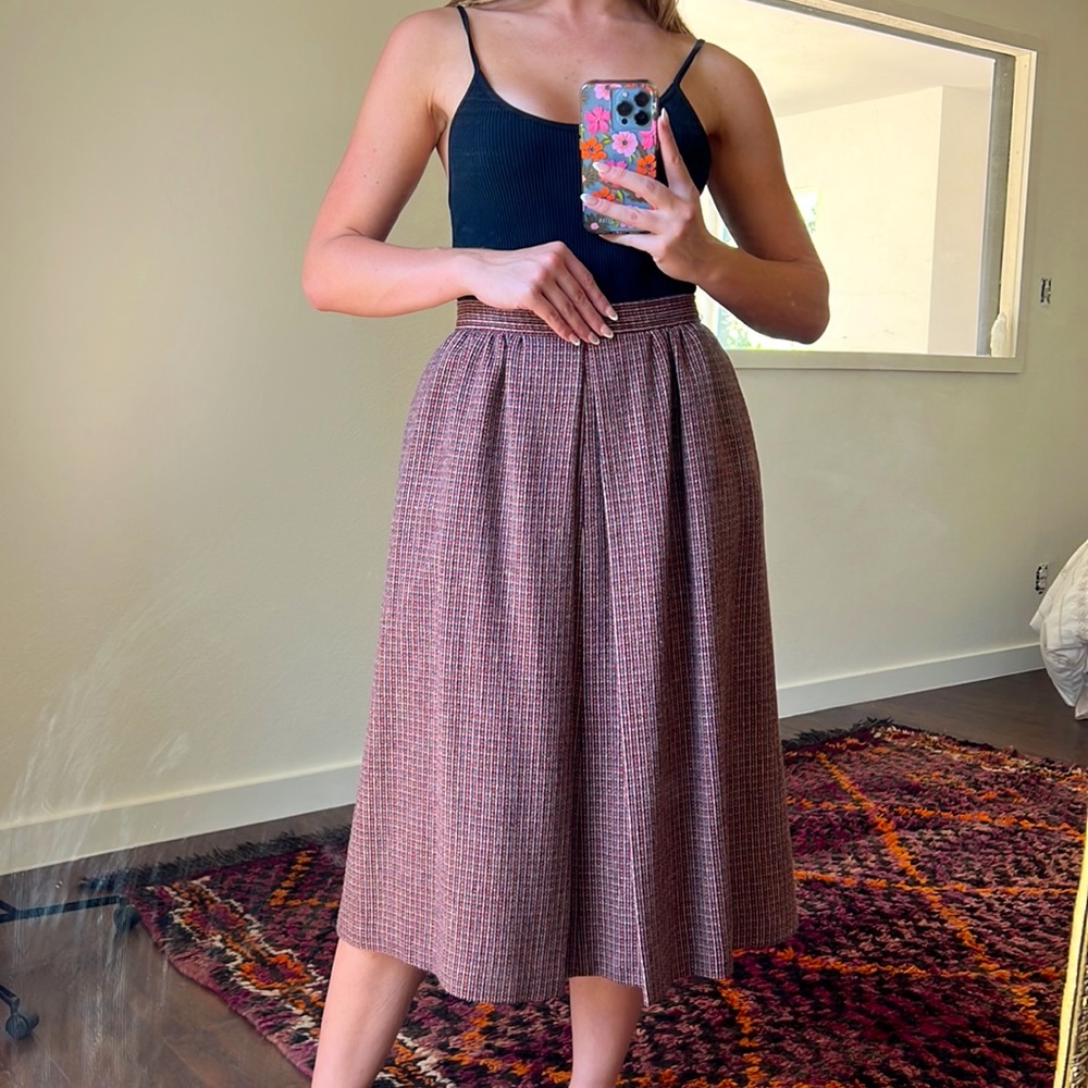 Skirt Fall Colors Vintage Wool